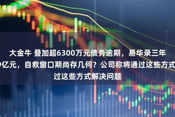 大金牛 叠加超6300万元债务逾期，易华录三年预亏超69亿元，自救窗口期尚存几何？公司称将通过这些方式解决问题
