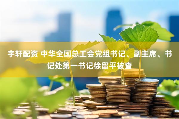 宇轩配资 中华全国总工会党组书记、副主席、书记处第一书记徐留平被查